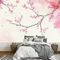 thumbnail image 1 of wall26 - Large Wall Mural - Pink Blooming Cherry Flowers on The Branch with Abstract Background | Self-Adhesive Vinyl Wallpaper/Removable Modern Wall Decor - 66x96 inches, 1 of 6
