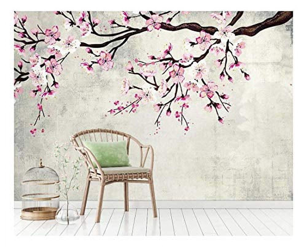 Near the Big Tree Wall Mural, Vintage Wallpaper, Hand-painted
