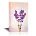 thumbnail image 1 of wall26 - Leaf and Floral Canvas Wall Art - Abstract Purple Lavender on Watercolor Style Background - Gallery Wrap Modern Home Art | Ready to Hang - 24x36 inches, 1 of 3
