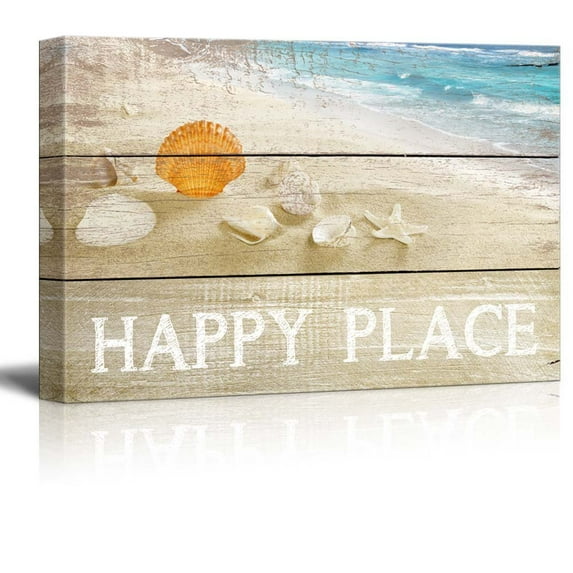wall26 - Marine Theme Canvas Wall Art - Beautiful Beach - Giclee Print Modern Wall Art | Stretched Gallery Wrap Ready to Hang Home Decoration - 24x36 inches