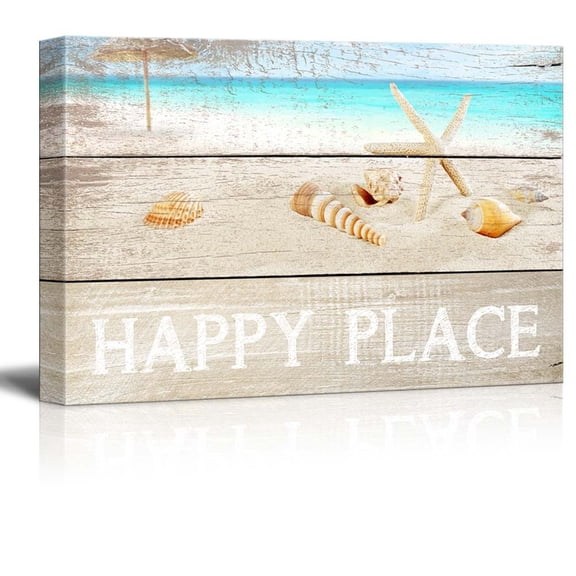 wall26 - Marine Theme Canvas Wall Art - Beautiful Beach - Giclee Print Modern Wall Art | Stretched Gallery Wrap Ready to Hang Home Decoration - 32x48 inches