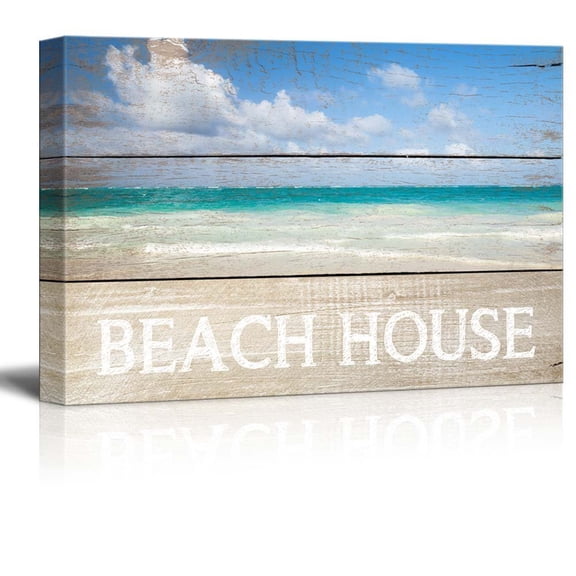 wall26 - Marine Theme Canvas Wall Art - Beautiful Beach - Giclee Print Modern Wall Art | Stretched Gallery Wrap Ready to Hang Home Decoration - 32x48 inches