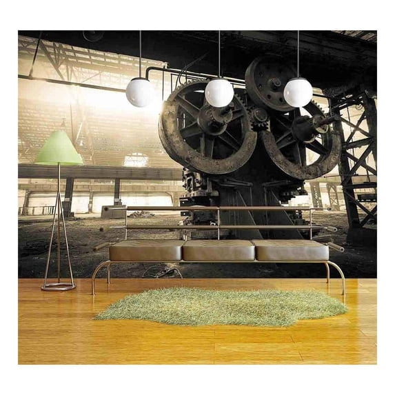 wall26 - Metallurgical Firm Waiting for a Demolition - Removable Wall Mural | Self-Adhesive Large Wallpaper - 66x96 inches