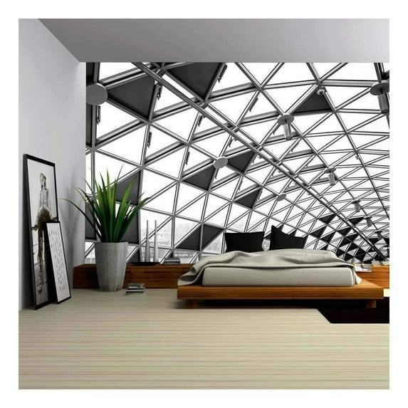 wall26 - Modern Conceptual High Tech Building - Removable Wall Mural | Self-Adhesive Large Wallpaper - 66x96 inches