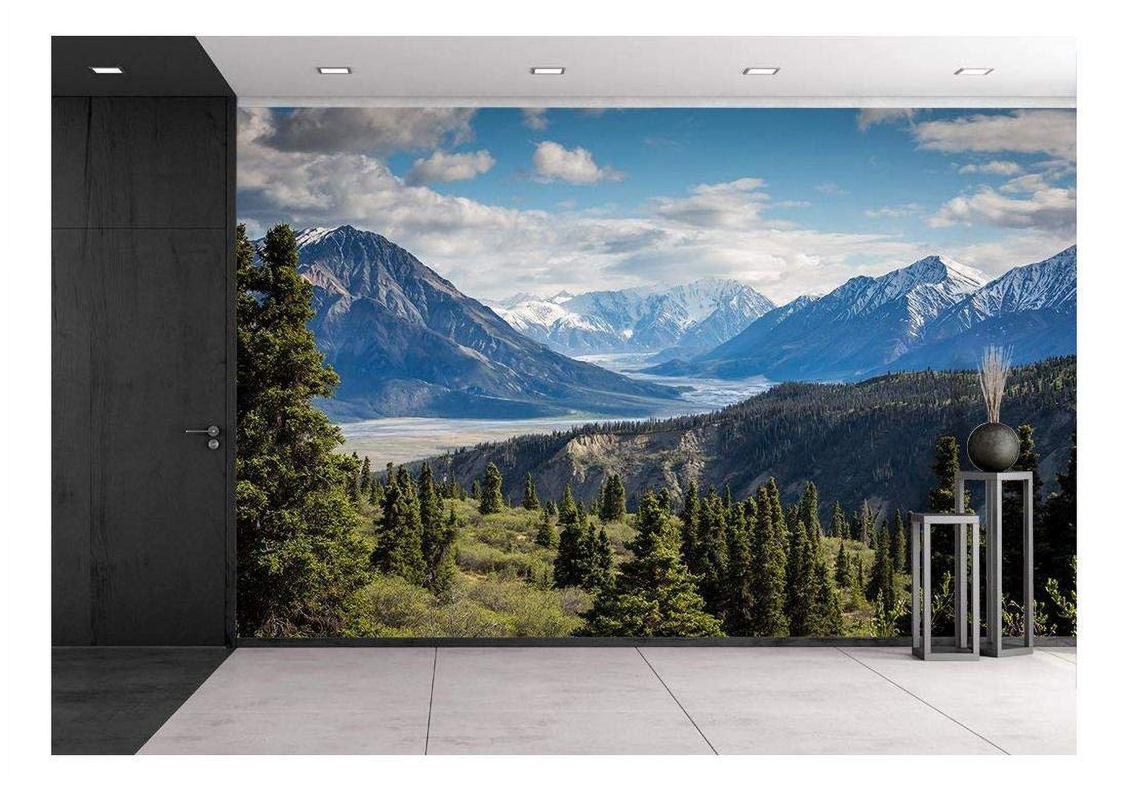 Mountain Range View Self-Adhesive Removable Wall Mural