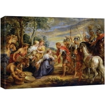 wall26 - Oil Painting of The Meeting of David and Abigail by Peter Paul Rubens - Baroque Style - Catholic, Christianity - Canvas Art Home Art - 24x36 inches