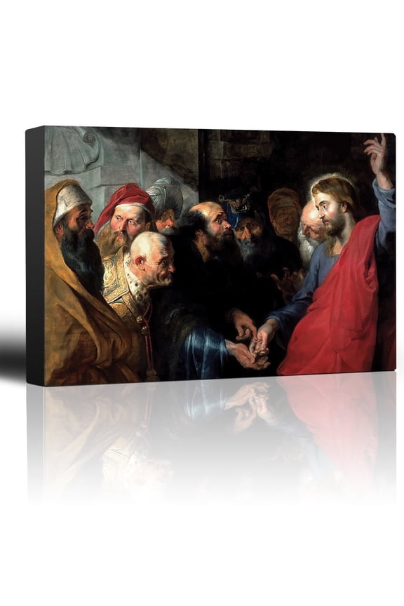 - Oil Painting of Render Unto Caesar by Peter Paul Rubens - Baroque Style - Jesus Christ, Catholic, Religion - Canvas Art Home Art - 24x36 inches