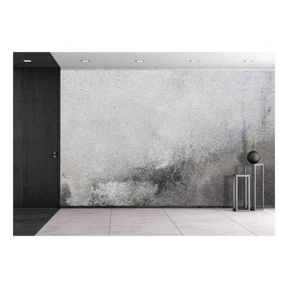 wall26 - Old Wall Texture Gray Plaster Grunge Background - Removable Wall Mural | Self-Adhesive Large Wallpaper - 66x96 inches