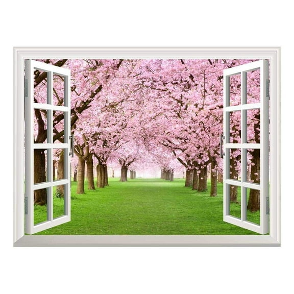 wall26 Peel and Stick Wallpapaer -Collage - | Removable Large Wall Mural Creative Wall Decal (36"x48", Cherry Blossom)
