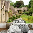 thumbnail image 1 of wall26 - Picturesque Old Stone Houses of Arlington Row in The Village of Bibury, England - Removable Wall Mural | Self-Adhesive Large Wallpaper - 66x96 inches, 1 of 6