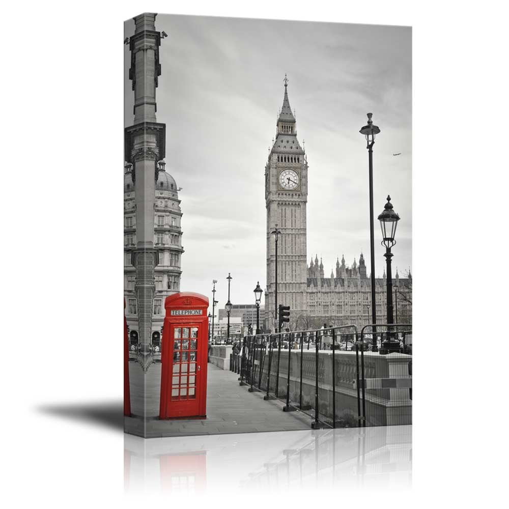 wall26 Pop of Color The Red Telephone Booth in London Red Color