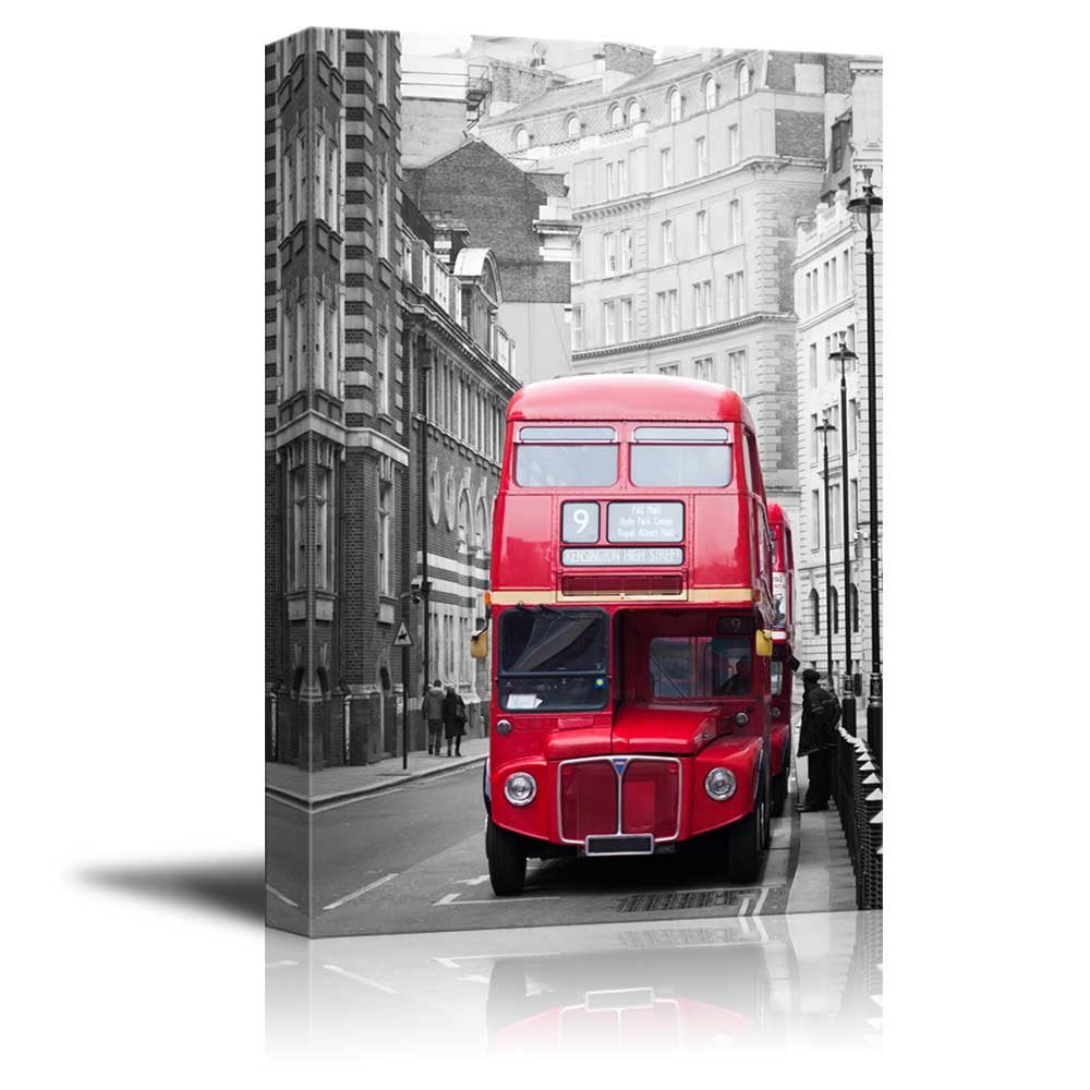 wall26 Pop of Color The Red Bus in London Red Color Stands Out