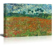 wall26 - Poppy Field by Vincent Van Gogh - Canvas Print Wall Art Famous Painting Reproduction - 24" x 36"