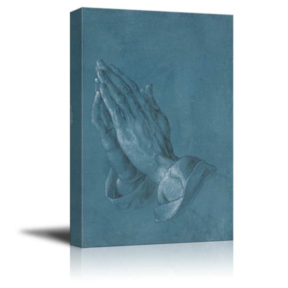wall26 - Praying Hands by Albrecht Durer - Canvas Print Wall Art Famous Painting Reproduction - 12" x 18"