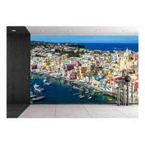 wall26 - Procida Island in a Beautiful Summer Day in Italy - Removable Wall Mural | Self-Adhesive Large Wallpaper - 100x144 inches
