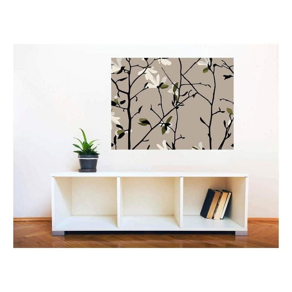 wall26 Removable Wall Sticker/Wall Mural - Magnolia Seamless Pattern | Creative Window View Home Decor/Wall Decor - 24"x32"