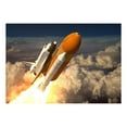 thumbnail image 1 of wall26 - Rocket Ship Blasting Off into Space- Wall Mural, Removable Sticker, Home Decor - 66x96 inches, 1 of 7