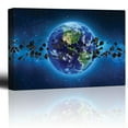 thumbnail image 1 of wall26 - Rocks Floating Around Planet Earth from Outerspace - Canvas Art Home Art - 12x18 inches, 1 of 4