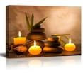 thumbnail image 1 of wall26 - Rocks Surrounded by Candles and Branches Giving It a Zen Feel - Canvas Art Home Art - 32x48 inches, 1 of 4