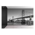 thumbnail image 1 of wall26 - San Francisco Skyline and Bay Bridge at Sunset, California USA - Removable Wall Mural | Self-Adhesive Large Wallpaper - 66x96 inches, 1 of 6