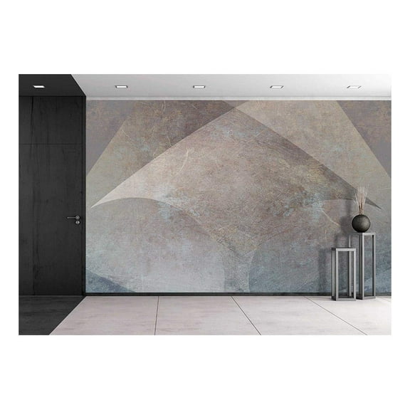 wall26 - Scratched Brown Metal Background with Arrow Shape - Removable Wall Mural | Self-Adhesive Large Wallpaper - 100x144 inches