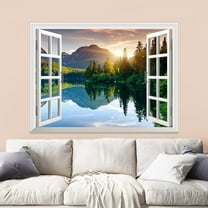 wall26 - Self-Adhesive Wallpaper Large Wall Mural Series (24"x32", Lake and Mountains)