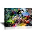 thumbnail image 1 of wall26 - Skateboard Canvas Wall Art - Boy on Skateboard on Colorful Abstract Background - Gallery Wrap Modern Home Art | Ready to Hang - 16x24 inches, 1 of 3
