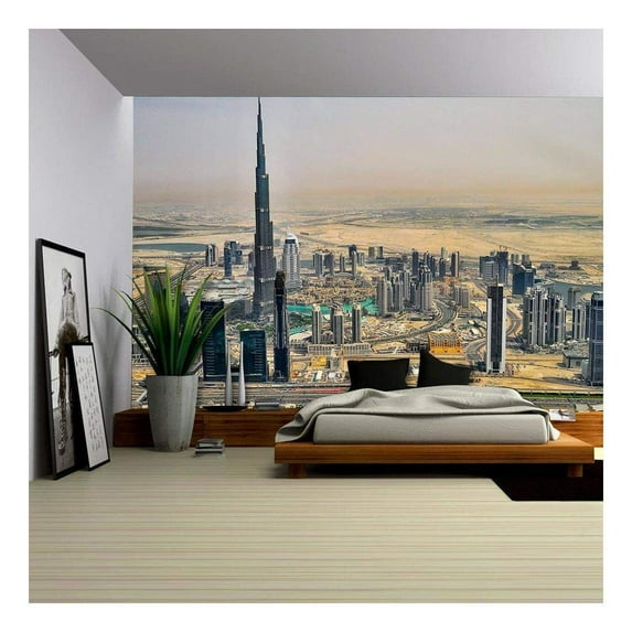 wall26 - Skyscraper in The Desert City - Removable Wall Mural | Self-Adhesive Large Wallpaper - 100x144 inches