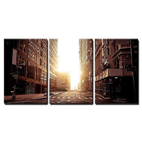 wall26 - Small Wooden Pier on Lake - Canvas Art Wall Art - 24"x36"x3 Panels