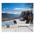 thumbnail image 1 of wall26 - Snow Mountain Trailhead Huts, Taichung, Taiwan - Removable Wall Mural | Self-Adhesive Large Wallpaper - 66x96 inches, 1 of 6
