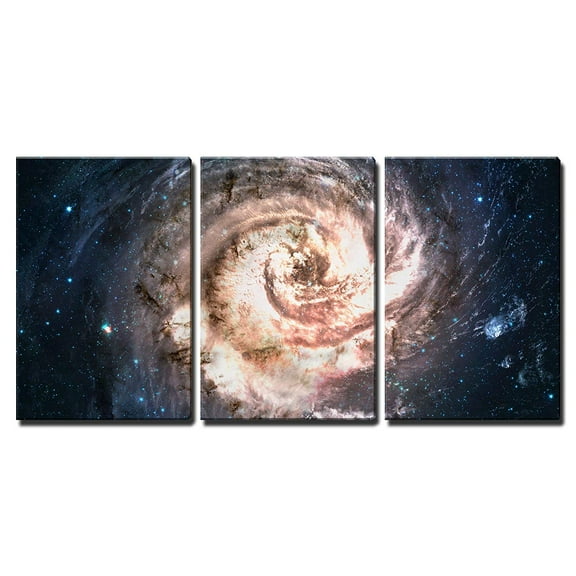 wall26 - Spiral Galaxy Deep Outer Space - Canvas Art Wall Decor-16 x24 x3 Panels