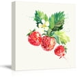thumbnail image 1 of wall26 - Square Canvas Wall Art - Strawberry Watercolor | Fruits Watercolor Art and Illustrations - Giclee Print Gallery Wrap Modern Home Art Ready to Hang - 12x12 inches, 1 of 4