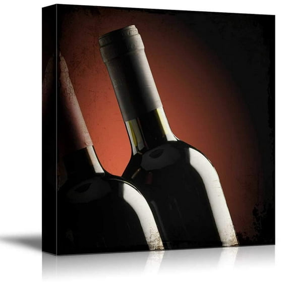 wall26 - Square Canvas Wall Art - Wine Bottles - Giclee Print Gallery Wrap Modern Home Art Ready to Hang - 12x12 inches