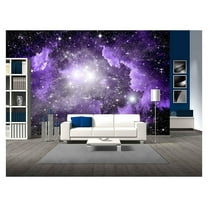 wall26 - Stars of a Planet and Galaxy in a Free Space - Removable Wall Mural | Self-Adhesive Large Wallpaper - 100x144 inches