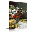 thumbnail image 1 of wall26 Still Life with Flowers and Fruit by Claude Monet - Impressionist Modern Art - Canvas Art Home Art - 12x18 inches, 1 of 4