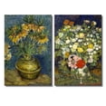 thumbnail image 1 of wall26 - Still life of Flowers in Vase by Vincent Van Gogh - Oil Painting Reproduction in Set of 2 | Canvas Prints Wall Art, Ready to Hang - 16" x 24" x 2 Panels, 1 of 4