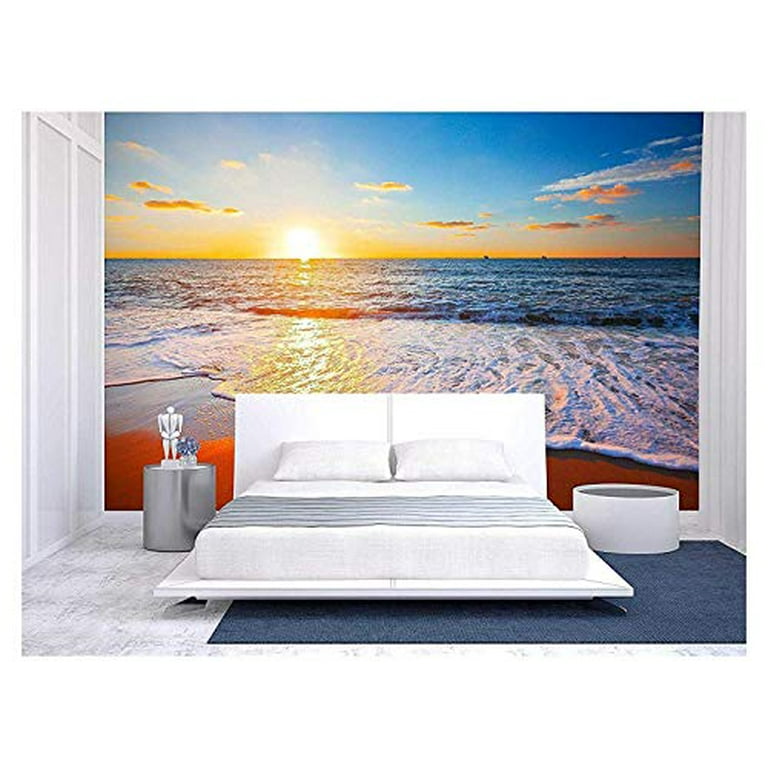 wall26 - Sunshine Rising Lotus Flower in Thailand - Removable Wall Mural |  Self-Adhesive Large Wallpaper - 66x96 inches
