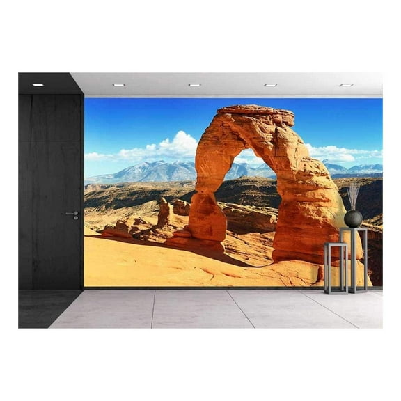 wall26 - Sunset at Famous Delicate Arch USA - Canvas Art Wall Decor - 100"x144"