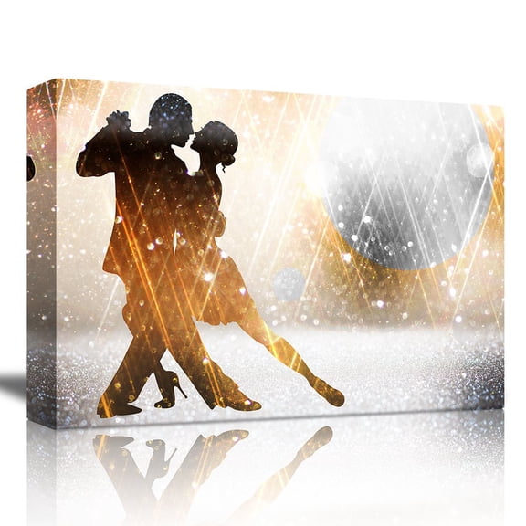 wall26 - Tango Dancers on a Shiny Studio Background - Canvas Art Home Art - 16x24 inches