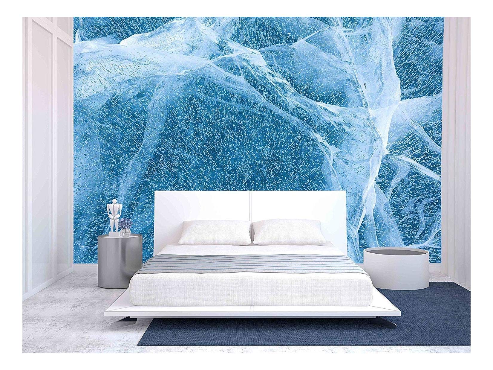 wall26 - Texture of Ice of Baikal Lake in Siberia - Removable Wall ...
