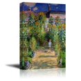 thumbnail image 1 of wall26 The Artist's Garden at Vetheuil by Claude Monet - Canvas Print Wall Art Famous Oil Painting Reproduction - 12" x 18", 1 of 3