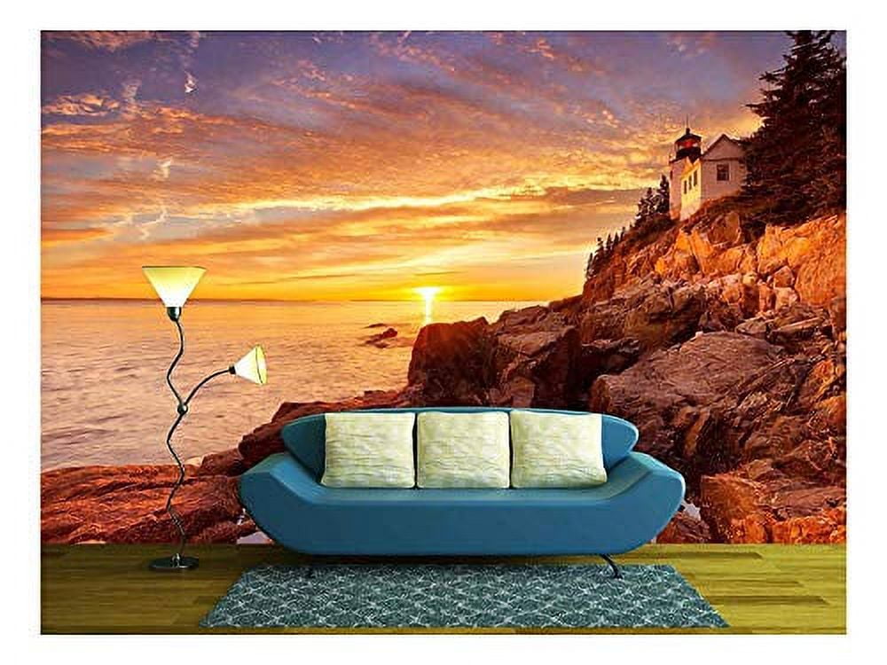 wall26 - Sunshine Rising Lotus Flower in Thailand - Removable Wall Mural |  Self-Adhesive Large Wallpaper - 66x96 inches