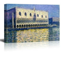 wall26 The Doge's Palace (Le Palais Ducal) by Claude Monet - Impressionist Modern Art - Canvas Art Home Art - 16x24 inches