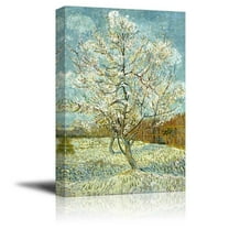 wall26 The Pink Peach Tree by Vincent Van Gogh - Canvas Print Wall Art Famous Oil Painting Reproduction - 32" x 48"