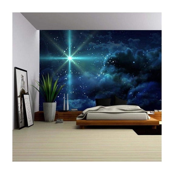 wall26 - The Starry Night - Removable Wall Mural | Self-Adhesive Large Wallpaper - 66x96 inches