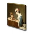 thumbnail image 1 of wall26 - The Young Schoolmistress by Jean-Baptiste-Simeon Chardin - Canvas Print Wall Art Famous Painting Reproduction - 24" x 24", 1 of 5