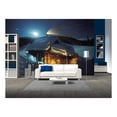 thumbnail image 1 of wall26 - Tourist Heated by The Fire in a Cold Night, Near-Summer Dwelling Shepherds - Removable Wall Mural | Self-Adhesive Large Wallpaper - 66x96 inches, 1 of 6