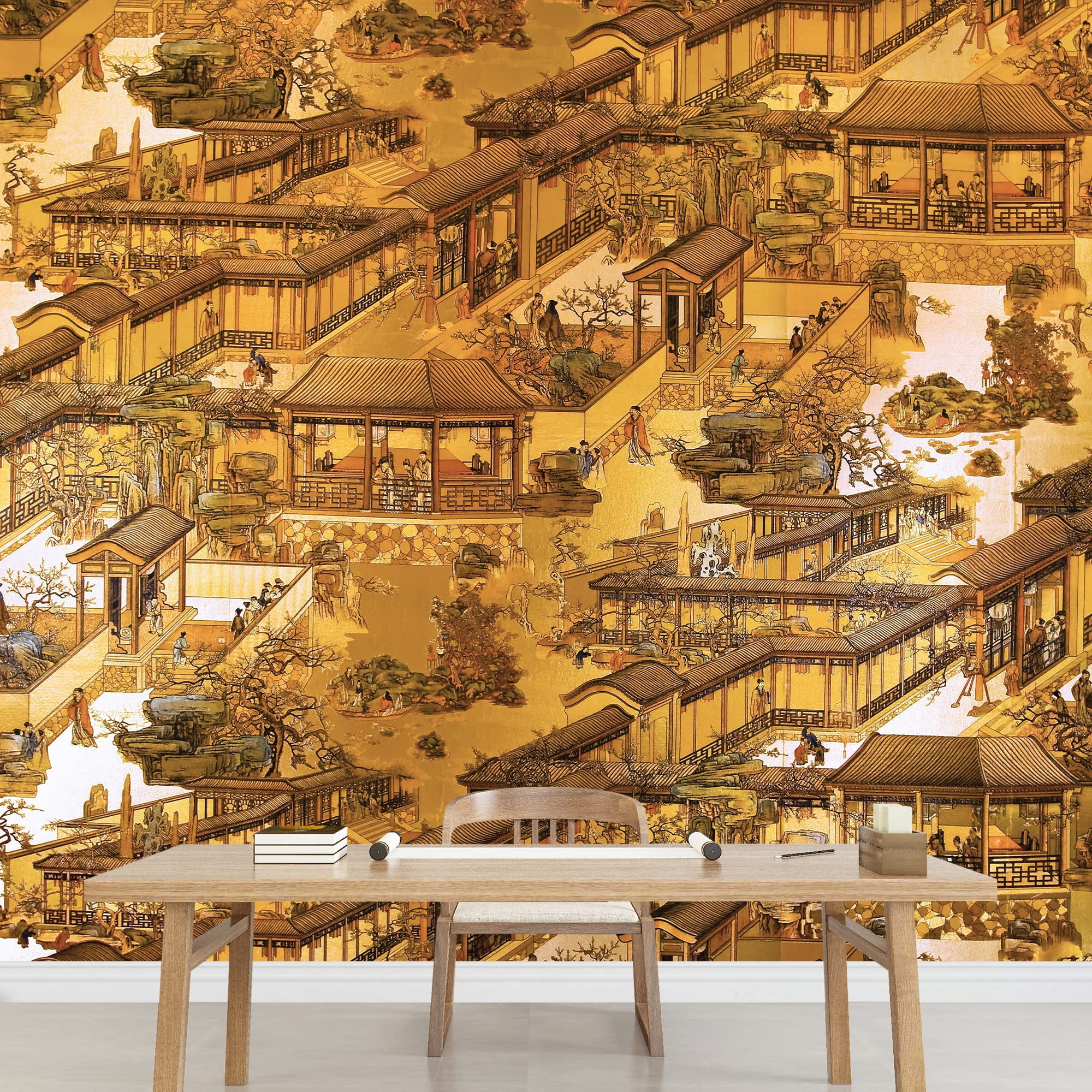 wall26 - Traditional Chinese Painting - Fresco Wall Tapestry