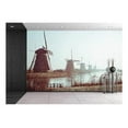 thumbnail image 1 of wall26 - Traditional Dutch Windmills in Winter at Kinderdijk, Netherlands - Removable Wall Mural | Self-Adhesive Large Wallpaper - 100x144 inches, 1 of 6