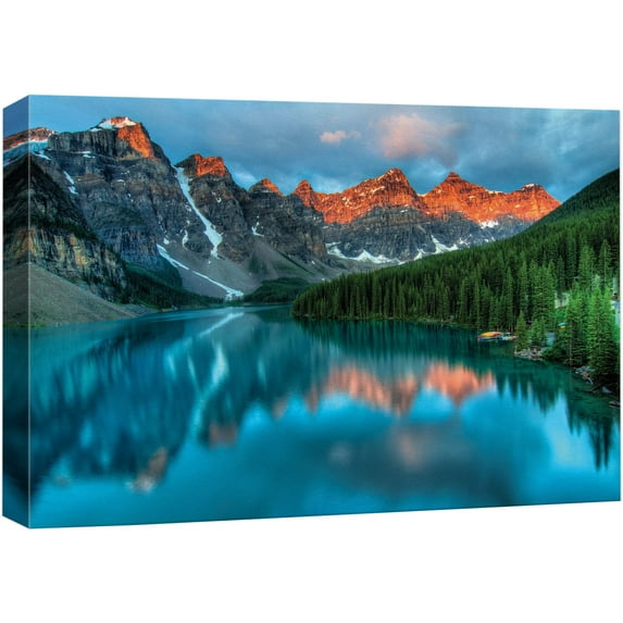 wall26 - Tranquil Mountain Lake - Canvas Art Home Art - 12x18 inches